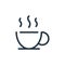 coffe icon vector from business and office concept. Thin line illustration of coffe editable stroke. coffe linear sign for use on