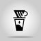 Coffe maker icon or logo in  glyph