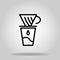 Coffe maker icon or logo in  outline