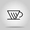 Coffe maker v60 icon or logo in outline