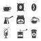 Coffe modern trendy icons set