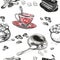 Coffee accessories drawings