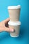 Coffee addiction, take away paper cups