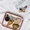 Coffee Americano Espresso Newspaper Breakfast in Bed Concept