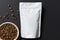 Coffee Bag Pouch mockup. Empty foil for food. AI Generated