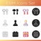 Coffee and barista accessories icons set