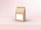 Coffee beam bag packaging mock-up design on pastel pink studio stage background