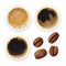 Coffee Bean And Brewed Drink Collection Set Vector