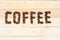 Coffee bean in COFFEE word