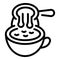 Coffee bean drink icon outline vector. Cezve pot