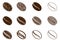 Coffee bean - vector brown color