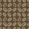 Coffee beans hand drawn sketch seamless vector pattern. For templates, web, design