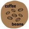 Coffee beans icon vectror illustration on beige background