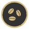 Coffee beans icon vectror illustration on gray background