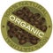 Coffee Beans Organic Label Illustration