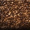 Coffee beans on rustic wood, perfect for vintage themed backgrounds
