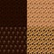 Coffee beans seamless pattern set