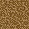 Coffee beans seamless pattern, vector background. Repeated dark brown texture for cafe menu, shop wrapping paper. Flat
