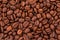 Coffee beans texture. The toasted fragrant grain