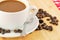 Coffee beansand coffee mug