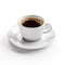 Coffee Break: Isolated Coffee Cup on White Background
