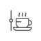 Coffee break line outline icon