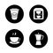 Coffee brewing icons set