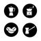 Coffee brewing icons set