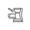 Coffee brewing instruction icon