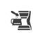 Coffee brewing instruction vector icon