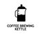 Coffee brewing kettle black icon