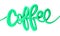 Coffee bright bubble script typography background 3D Render