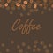 Coffee brown poster print for cards, bar drink