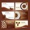 Coffee business card template vector set design