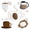 Coffee cafe cup brown illustration