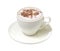 Coffee cappuccino chocolate, isolate on a white background