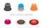 Coffee capsules and pods, vector illustration
