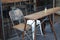 Coffee chair and table in a pavement cafe