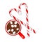 coffee Christmas candy canes caramel cane