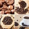 Coffee collage made with four unique images