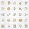 Coffee colorful icons set - vector creative symbols