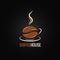 Coffee cup bean design background