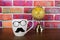 Coffee cup with a black hipster mustache
