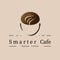 Coffee Cup Cafe Logo: Vector Illustration and Design in Brown with Iconic Drink and Breakfast Restaurant Elements