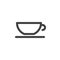 Coffee cup, cappuccino line icon