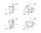 Coffee cup, Coffee beans and Tea mug icons set. Espresso sign. Latte drink, Whole bean, Cup with teaspoon. Vector