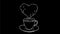 Coffee Cup Heart Drawing 2D Animation