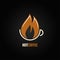 Coffee cup hot fire concept background