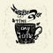 Coffee cup lettering - Coffee time any time