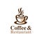 Coffee cup Logo and restaurant icon